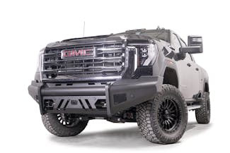 Fab Fours GM24-Q6261-1 Black Steel Elite Sensor Front Bumper with No Guard