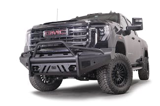 Fab Fours GM24-Q6262-1 Black Steel Elite Sensor Front Bumper with Pre-Runner Guard