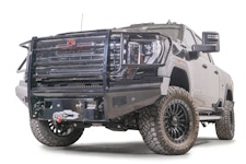 Fab Fours GM24-S6260-1 Black Steel Sensor Front Bumper with Full Guard