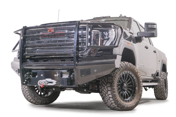 Fab Fours GM24-S6260-1 Black Steel Sensor Front Bumper with Full Guard