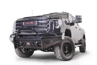 Fab Fours GM24-S6262-1 Black Steel Sensor Front Bumper with Pre-Runner Guard