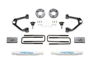 Fabtech K1152 1.5" Ball Joint UCA Lift Kit, Front Shock Spacers & Rear Performance Shocks