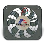 Flex-A-Lite 116550 Fan Electric 12 single shrouded Lo-Profile S-blade pusher fan w/o controls