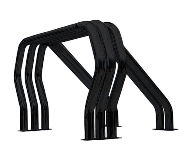 Go Rhino 9809560TDB RHINO! Bed Bar - Complete kit: Main bar + Kickers