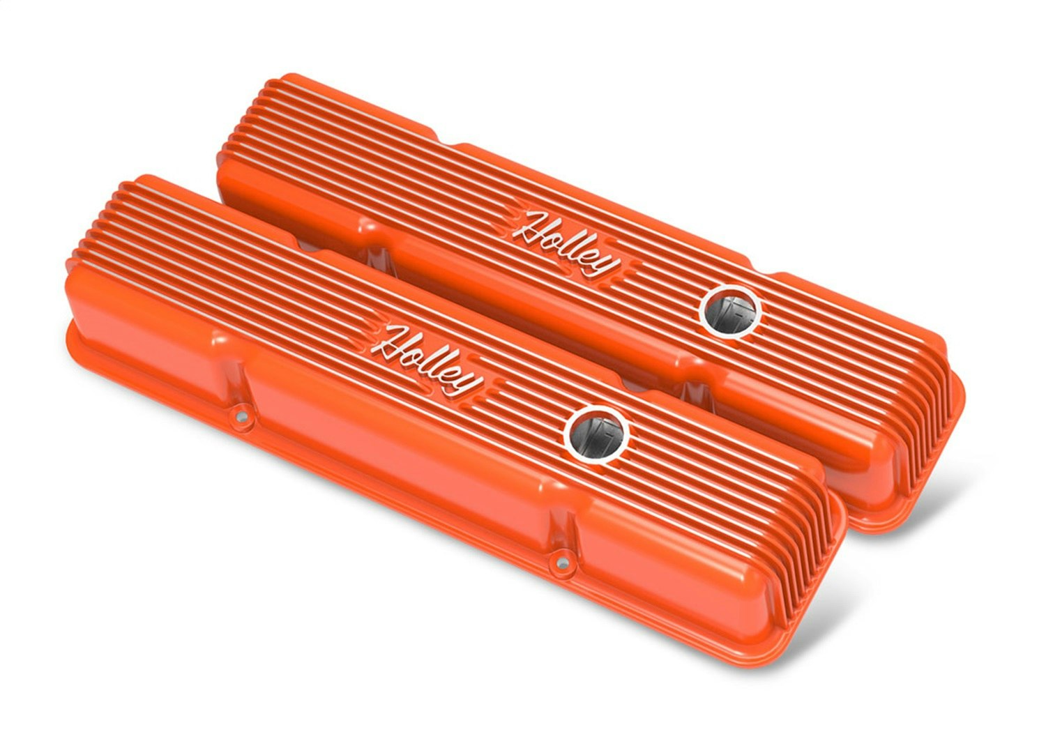 Holley 241-239 SBC HOLLEY VALVE COVERS,FINNED,W/EMIS
