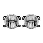 KC Hilites 494 4" Gravity® LED G4 - 2-Light System - SAE/ECE - 10W Fog Beam - for 07-09 Jeep JK