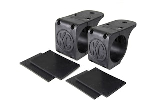 KC Hilites 73081 Bracket Set - Tube Clamp Light Mount - Rubber Adjustment Shims - 2.25" - 2.5"