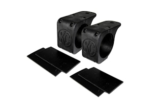 KC Hilites 73091 Bracket Set - Tube Clamp Light Mount - Rubber Adjustment Shims - 2.75" -3.0"