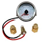 Kleinn Automotive Air Horns 1023 Dual Needle 160 PSI Panel-Mount Illuminated Pressure Gauge