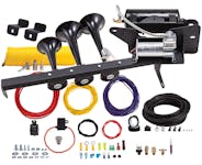 Kleinn Automotive Air Horns VELO15-230 Complete bolt-on Train Horn System for 2015-16 Ford F-150 Creww Cab trucks.