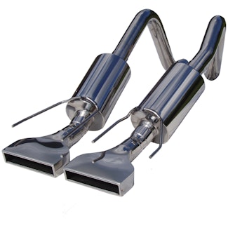 MBRP Exhaust S7002304 2 1/2in. Dual Muffler Axle Back; Rectangular Tips; T304