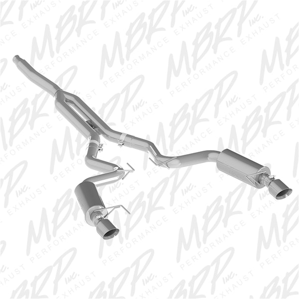 MBRP Exhaust S7275AL 3in. Cat Back; Dual Split Rear; Race Version; 4.5in. tips AL