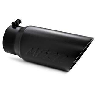 MBRP Exhaust T5053BLK Tip. 5in. O.D.. Dual Wall Angled. 4in. inlet 12in. Length. BLK MBRP Exhaust T5053BLK Tip. 5in. O.D.. Dual Wall Angled. 4in. inlet 12in. Length. BLK