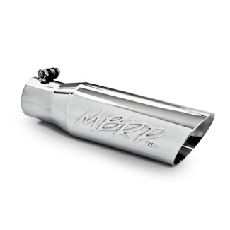 MBRP Exhaust T5106 Tip; 3½ O.D. Dual Wall Angled 2½ inlet 12in. length; T304