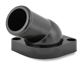 Mr. Gasket 2670BK WATER NECK,GM LS SWIVEL 97-UP BLACK