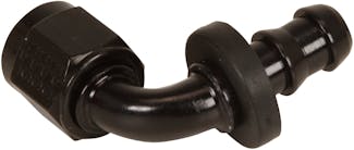 MSD Performance 2935 6AN Fitting 90 Deg Single Barb, Blk