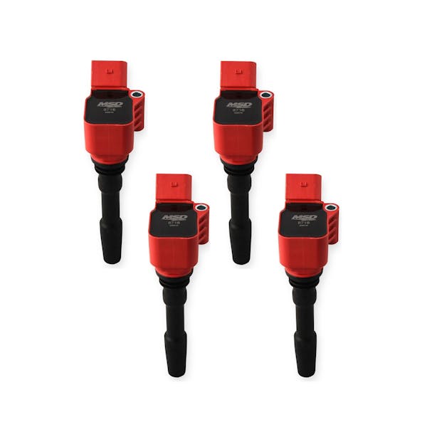 MSD Performance 87164 Coil, 13-18 VW / Audi 4 Cyl, 4-Pack, Red