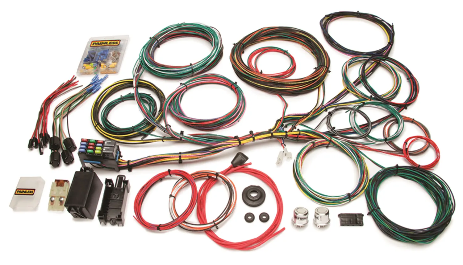 Painless 10123 21 Circuit Customizable Color Coded Chassis Harness
