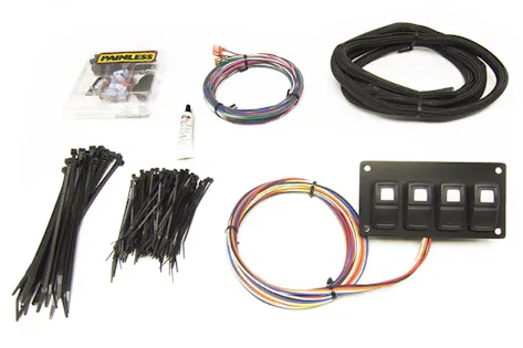 Painless 58107 Track Rocker 4-Switch Panel