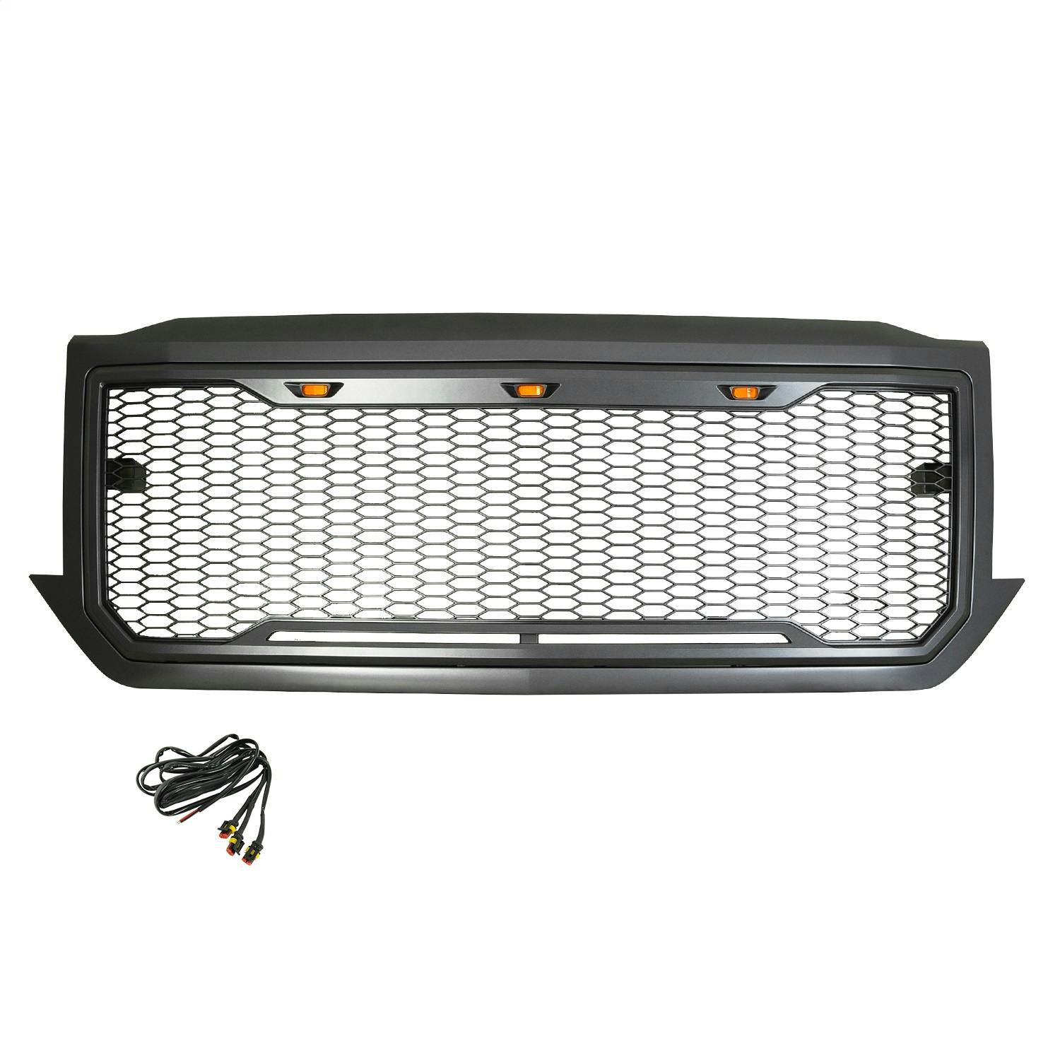 Paramount Automotive 41-0193MB Matte Black ABS LED Impulse Mesh Grille