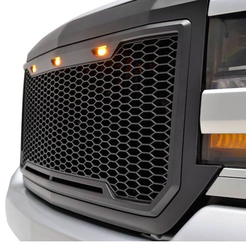 Paramount Automotive 41-0193MB Impulse Packaged Grille, Matte Black