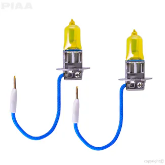 PIAA Solar Yellow H8 Bulbs Twin Pack - 2500K 35W 12V For Fog Lights & Inclement Weather