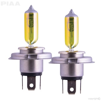 PIAA 22-13404 H4 (9003) Solar Yellow Twin Pack - 2500K - 12V 60/55W