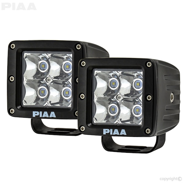 PIAA 26-06603 Quad Series LED Cube Light Kit in Spot Beam w/ Harness
