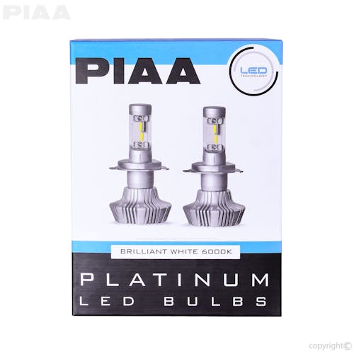 PIAA 26-17311 H11 Platinum LED Bulb Twin Pack - 4000LM, 6000K, 25W