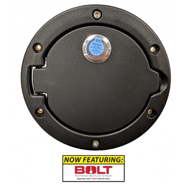 Pop and Lock PL3000 Jeep JK Locking Gas Cover w/BOLT® CODEABLE LOCK
