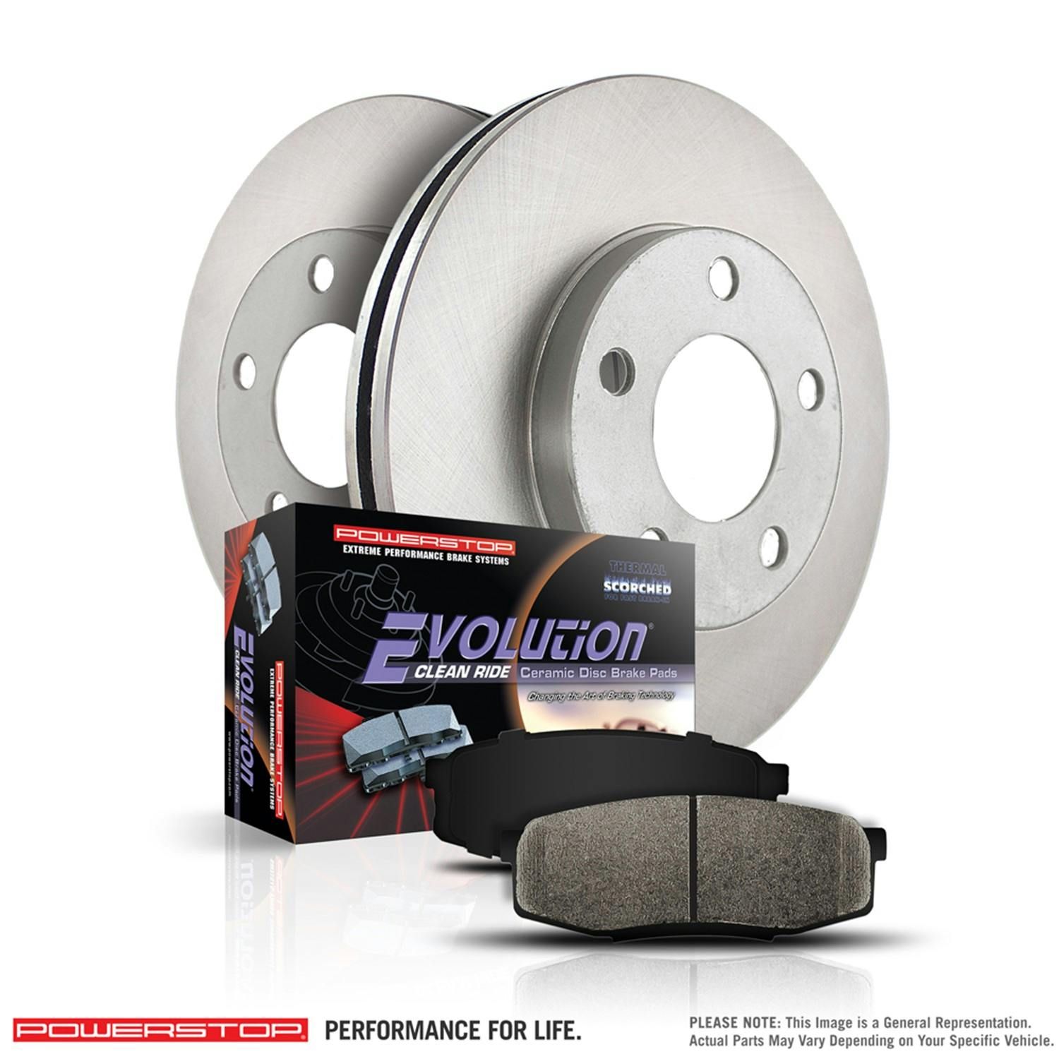 KOE1377 Powerstop Brake Disc and Pad Kits 2-Wheel Set Front New for Ford Focus