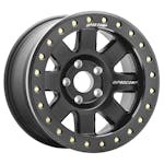 Pro Comp Wheels 5175-796537 Trilogy Race SATIN BLACK 17x9 5x4.5 3.75BS Offset-30mm Cap P/N 507517001; 108500