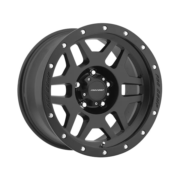 Pro Comp Wheels 5041-298552 20x9 5x5.5 5.25BS 6MM OS SATIN BLACK W/SS BOLTS