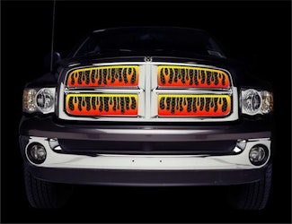 Putco 89316 Flaming Inferno Stainless Steel Grilles - 4 Color (Painted)