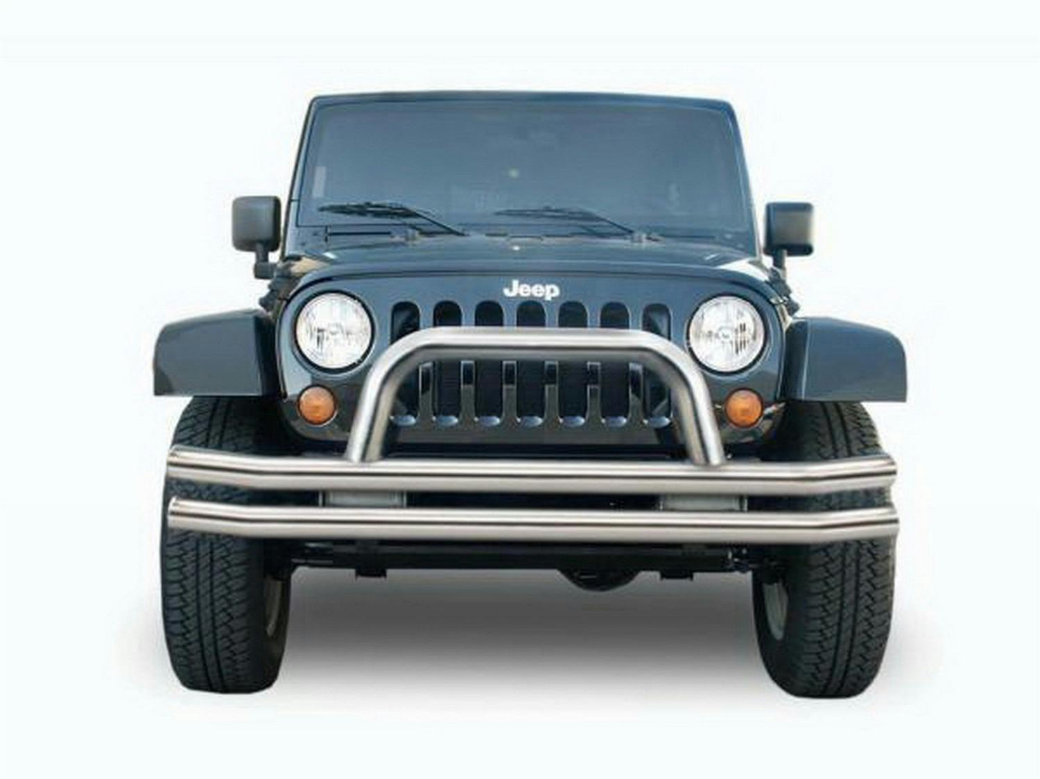 Rampage Products 86620 Double Tube Bumper Black - Front with
