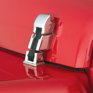 Rampage Products 74334 Hood Catch Kit; Rock Runner Cast Stainless Steel; Pair