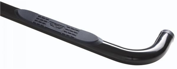 Rampage Products 8827 3 in. Round Step Bar Wheel -To- Wheel; w/Step; Textured Black Powder Coat; Pair