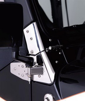 Rampage Products 7603 Windshield Hinge; Black Pair