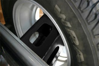 Rampage Products 86616 Tailgate Tire Extender; Black w/Brake Light Extender; Rear