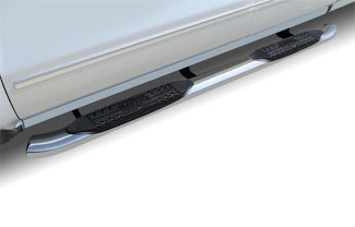 Raptor Series 1502-0637 4 OE Style Curved Oval Step Bars Polished Stainless Steel