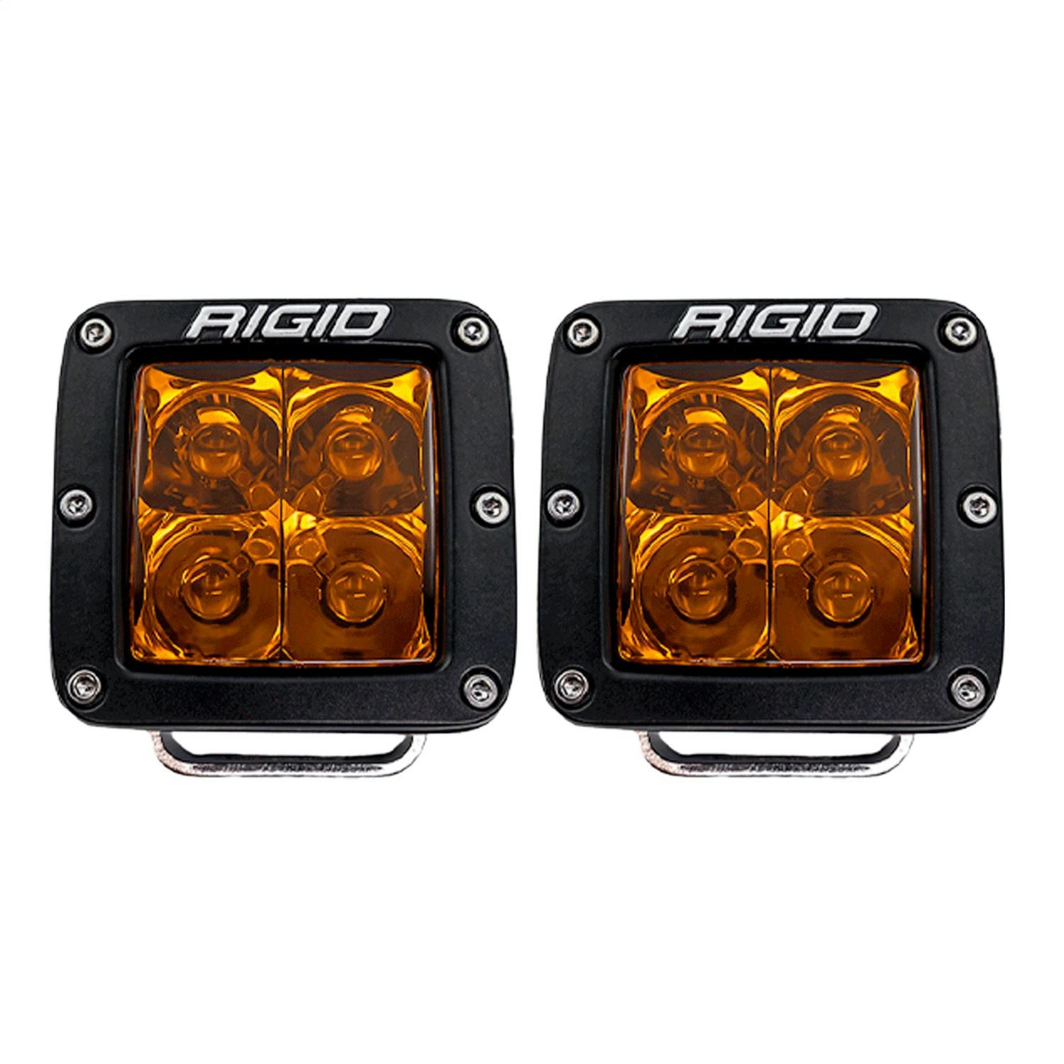 rigid industries 20252-D-シリーズ RIGID Industries 20252 D-Series Spot with Amber PRO Lens; Pair