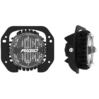 RIGID Industries 37106 1-Piece Plastic Bumper Fog Mount Kit with 360-Series 4in SAE White