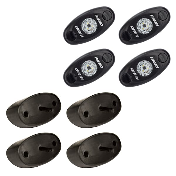 RIGID Industries 400203 Rock Light Kit, Clear White 4 lights