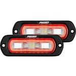 RIGID Industries 53222 SR-L Series Off-Road Spreader Pod 3 Wire Flush Mount With Red Halo | Pair