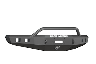 Road Armor 615R4B (4x) Rigid Dually/D2 or Quake LED QSE550 and (2x) Light Tabs on Pre-Runner Bar