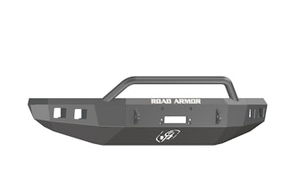 Road Armor 914R4B (4x) Rigid Dually/D2 or Quake LED QSE550 and (2x) Light Tabs on Pre-Runner Bar