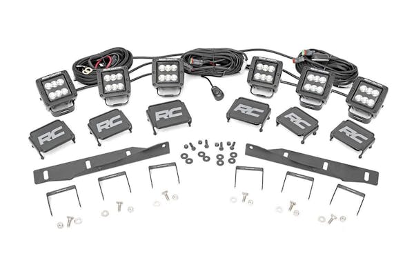Rough Country 70700 Ford Triple LED Fog Light Kit (17-18 F-150 Raptor)