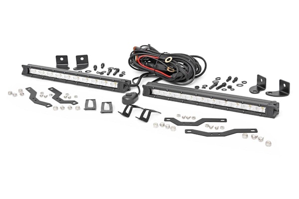 Rough Country 70809 Ford Dual 10in LED Chrome Series Grille Kit (18-19 F-150 | XLT)-Chrome Series