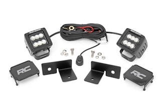 Rough Country 93031 Polaris 2in Cube Under Bed Black Combo LED Kit (18-20 General)