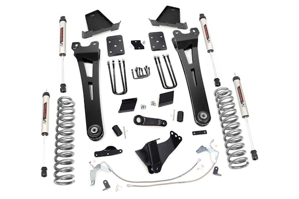 Rough Country 54370 6in Ford Radius Arm Suspension Lift Kit w/ V2 Shocks (15-16 F-250)